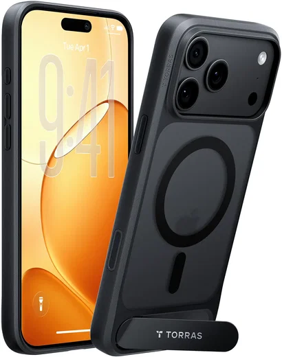 TORRAS Ostand L1 Guardian Magnetic Hoesje Apple iPhone 18 Pro Zwart afbeelding 3