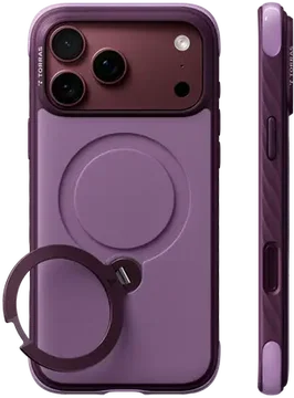 TORRAS Ostand Q3 Rugg iPhone 18 Pro / 17 Pro Hoesje MagSafe Kickstand Paars