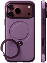 TORRAS Ostand Q3 Rugg Apple iPhone 18 Pro Hoesje MagSafe 360° Kickstand Paars afbeelding