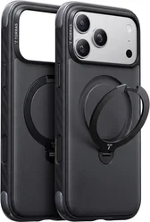 TORRAS Ostand Q3 Rugg iPhone 18 Pro Max Hoesje MagSafe 360° Kickstand Zwart afbeelding