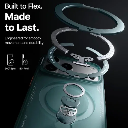 TORRAS Ostand Q3 Air iPhone 18 Pro Max / 17 Pro Max Hoesje MagSafe Groen afbeelding 3