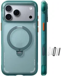 TORRAS Ostand Q3 Air iPhone 18 Pro Max Hoesje MagSafe 360° Stand Groen afbeelding