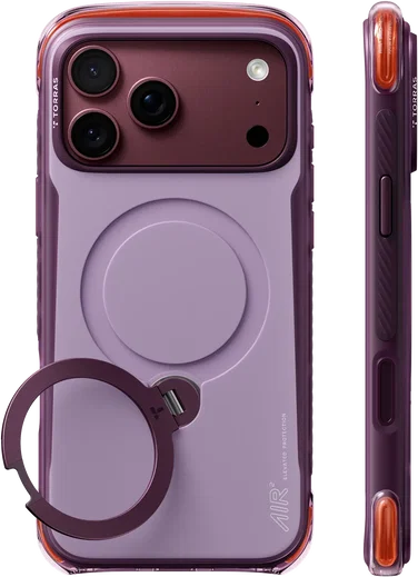 TORRAS Ostand Q3 Air Pro iPhone 18 Pro / 17 Pro Hoesje MagSafe Kickstand Paars afbeelding 1