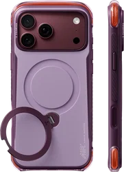 TORRAS Ostand Q3 Air Pro iPhone 18 Pro Hoesje MagSafe 360° Kickstand Paars afbeelding