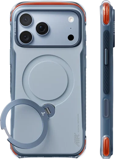 TORRAS Ostand Q3 Air Pro iPhone 18 Pro / 17 Pro Hoesje MagSafe Kickstand Blauw afbeelding 1