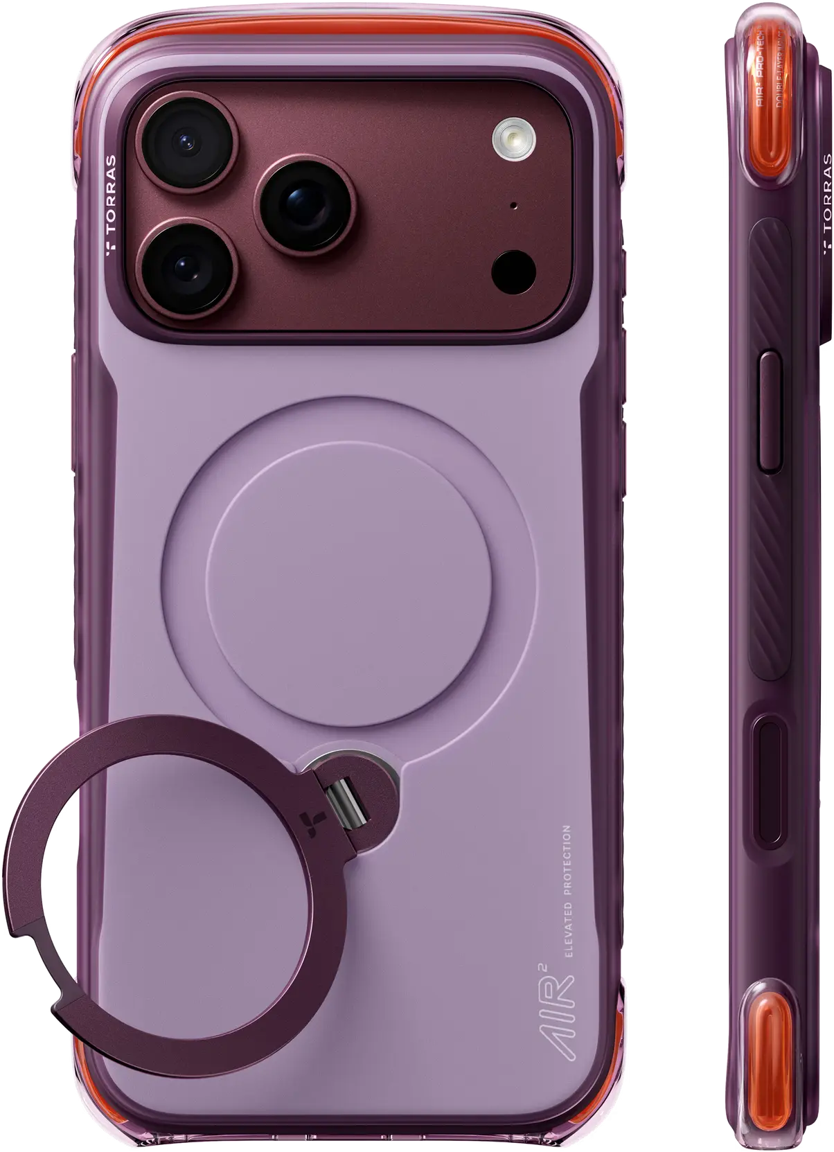TORRAS Ostand Q3 Air Pro iPhone 18 Pro Max / 17 Pro Max Hoesje MagSafe Paars afbeelding 1