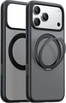 TORRAS Ostand O1 Guardian Apple iPhone 18 Pro Hoesje 360° MagSafe Stand Zwart