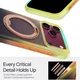 TORRAS O3 Air Gradient iPhone 18 Pro / 17 Pro Hoesje MagSafe Stand Oranje Paars afbeelding 8