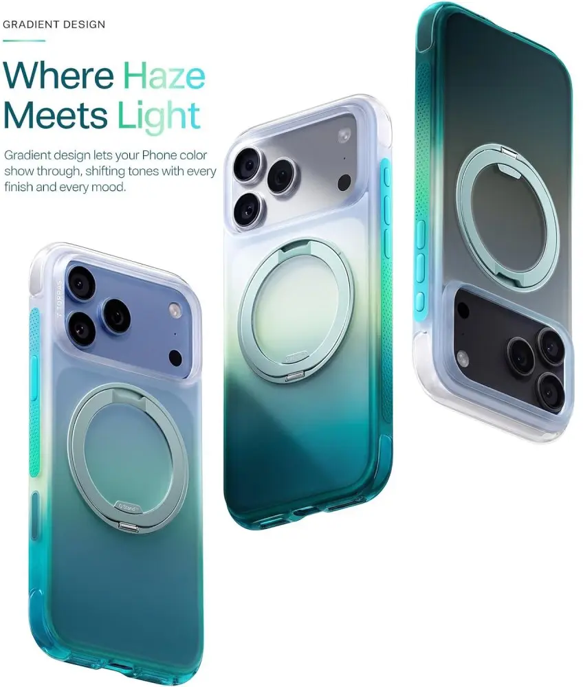 TORRAS O3 Air Gradient iPhone 18 Pro Max / 17 Pro Max Hoesje MagSafe Groen afbeelding 10