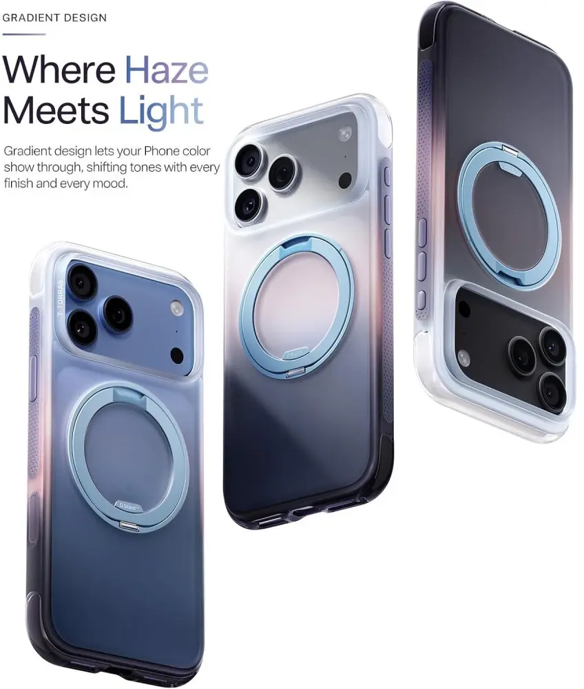 TORRAS O3 Air Gradient iPhone 18 Pro Max / 17 Pro Max Hoesje MagSafe Blauw afbeelding 10