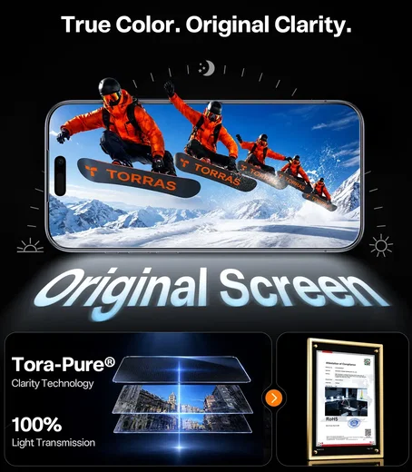TORRAS Install Master Apple iPhone 18 Pro Max Screen Protector Installatietray afbeelding 5