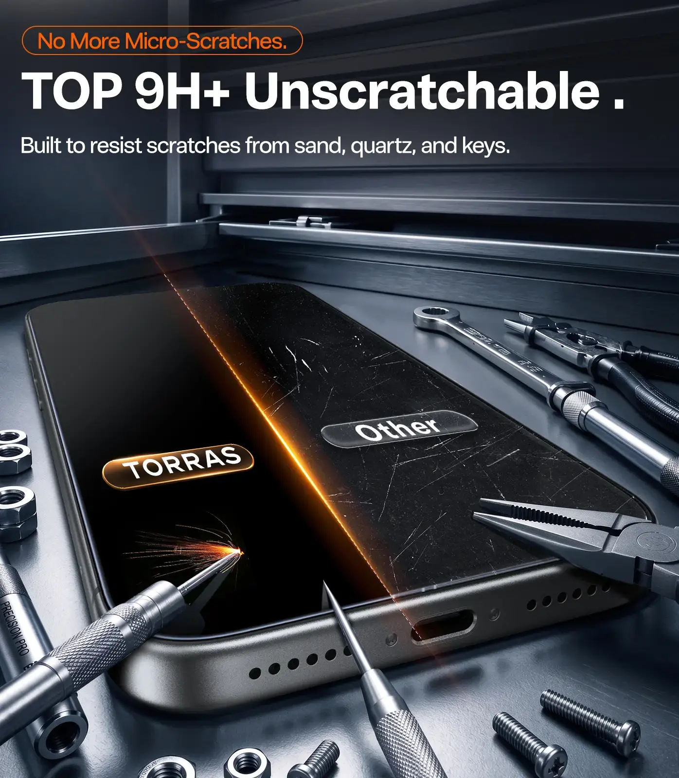 TORRAS Install Master Apple iPhone 18 Pro Max Screen Protector Installatietray afbeelding 3
