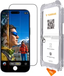 TORRAS SunView AR Shield Apple iPhone 18 Pro Screen Protector Installatietray afbeelding