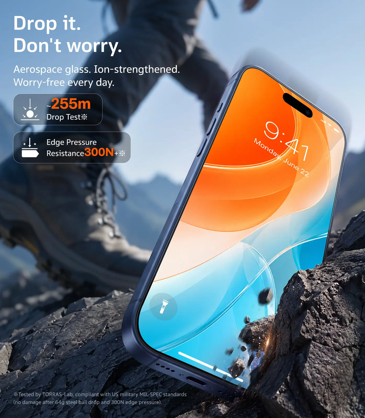 TORRAS SunView AR Shield Apple iPhone 18 Pro Screen Protector Installatietray afbeelding 6