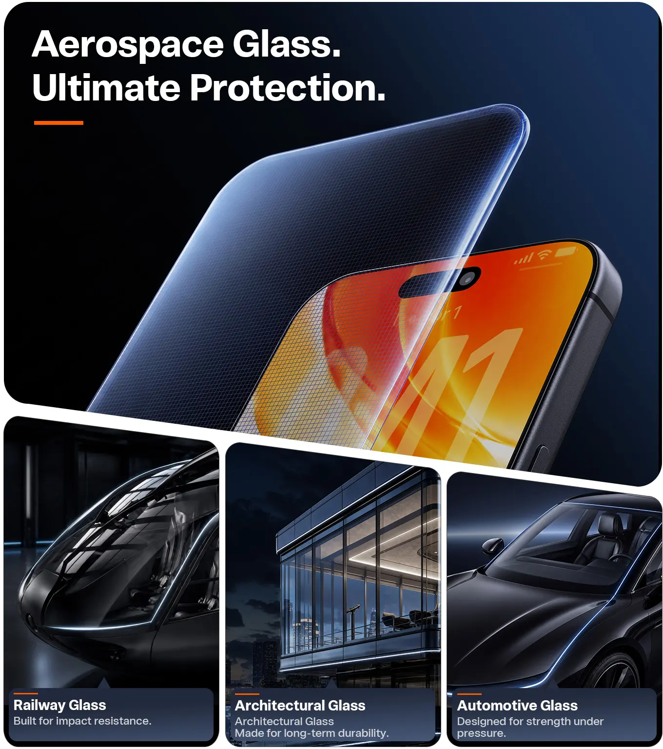 TORRAS OrigArmor Apple iPhone 18 Pro 9H+ Tempered Glass met Installatietray afbeelding 5