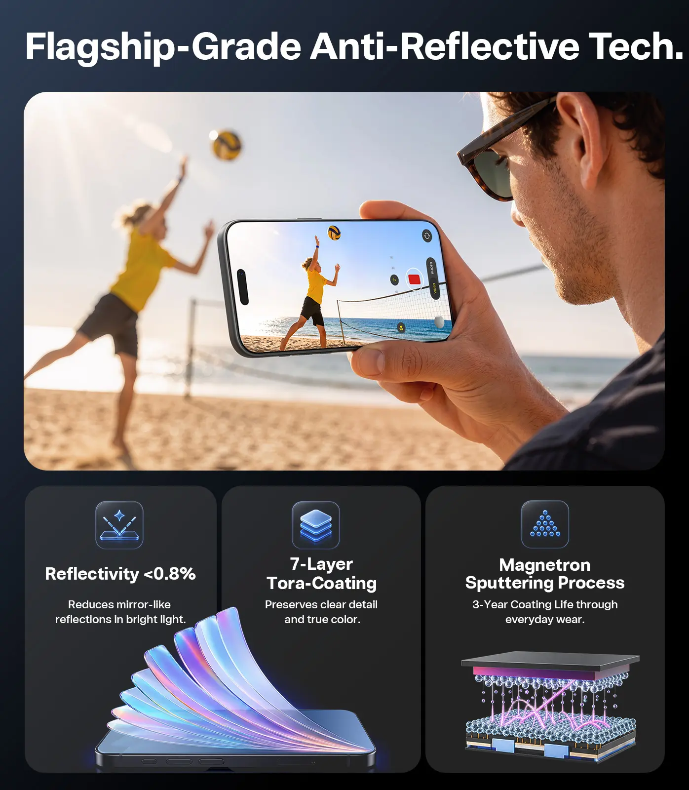TORRAS OrigArmor Apple iPhone 18 Pro Max 9H+ Tempered Glass met Installatietray afbeelding 2