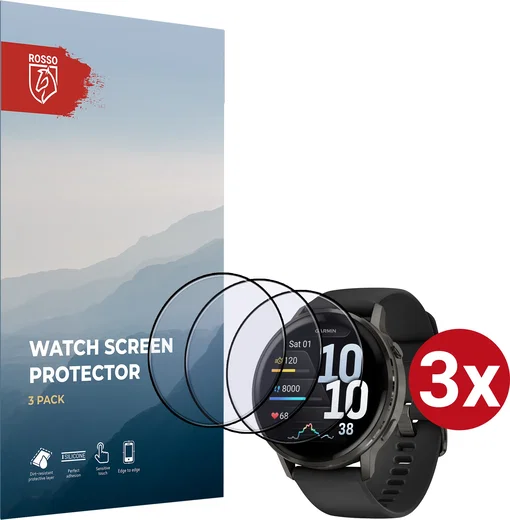 Rosso Garmin Venu 4 45MM Hybrid Glass Screen Protector (3-Pack) afbeelding 1