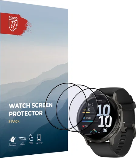 Rosso Garmin Venu 4 45MM Hybrid Glass Screen Protector (3-Pack) afbeelding 9