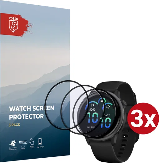 Rosso Garmin Vivoactive 6 Hybrid Glass Screen Protector (3-Pack) afbeelding 1
