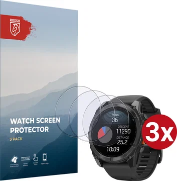 Rosso Garmin Fenix 8 51MM 9H Tempered Glass Screen Protector 3-Pack