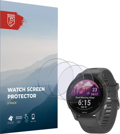 Rosso - Garmin Forerunner 255 9H Tempered Glass Screen Protector 3-Pack afbeelding 7