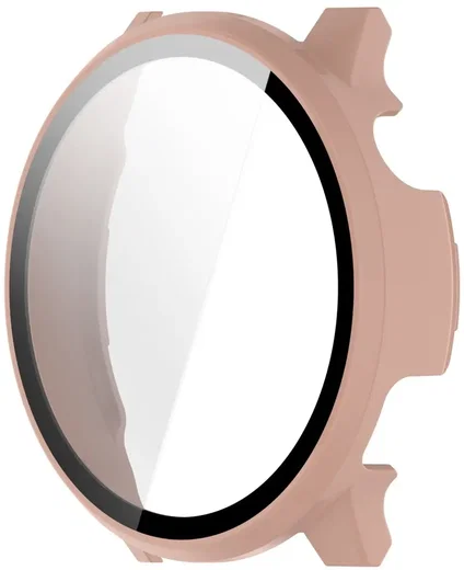 Garmin Venu 4 41MM Hoesje - Bumper Case Hard Plastic met Tempered Glass - Roze afbeelding 2