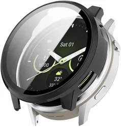 Garmin Venu 4 41MM Hoesje - Bumper Case Hard Plastic met Tempered Glass - Zwart afbeelding