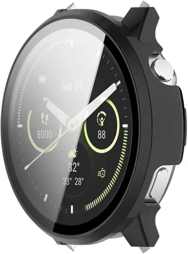 Garmin Venu 4 41MM Hoesje - Bumper Case Hard Plastic met Tempered Glass - Zwart afbeelding 5