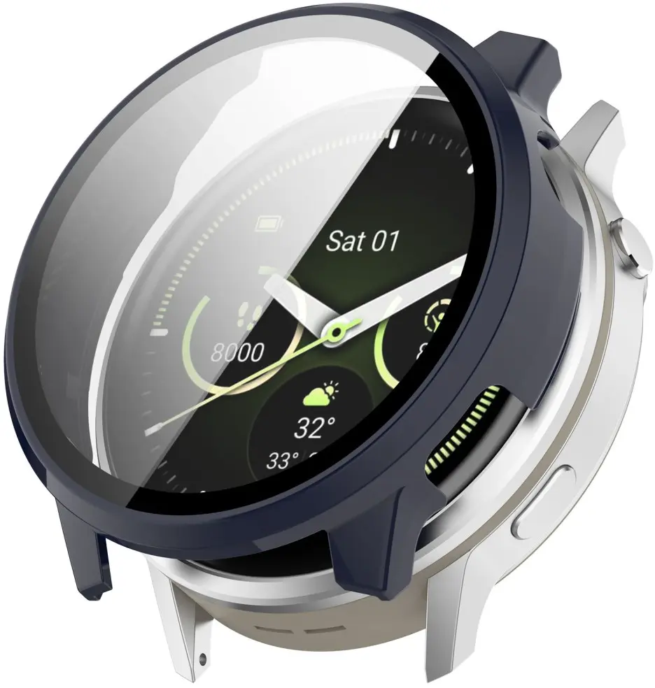 Garmin Venu 4 41MM Hoesje - Bumper Case Hard Plastic met Tempered Glass - Blauw afbeelding 1