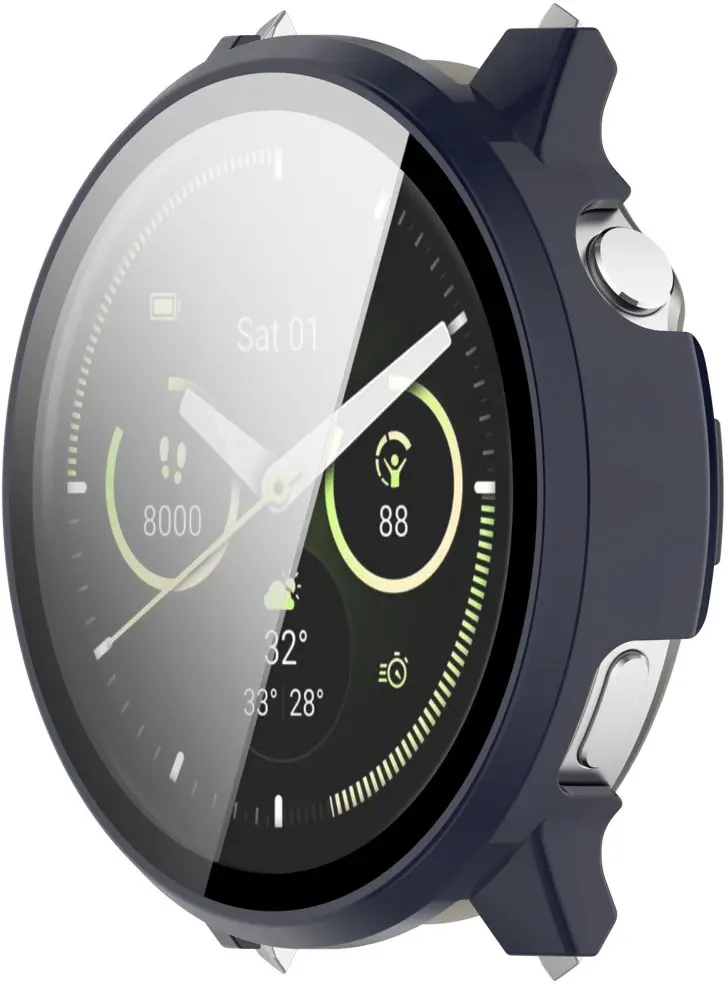 Garmin Venu 4 41MM Hoesje - Bumper Case Hard Plastic met Tempered Glass - Blauw afbeelding 5