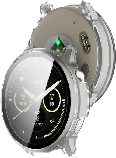 Garmin Venu 4 41MM Hoesje - Bumper Case Hard Plastic met Tempered Glass - Clear afbeelding 6