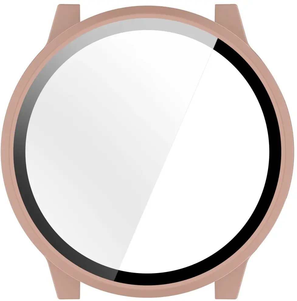 Garmim Venu 4 45MM Hoesje - Bumper Case Hard Plastic met Tempered Glass - Roze afbeelding 4
