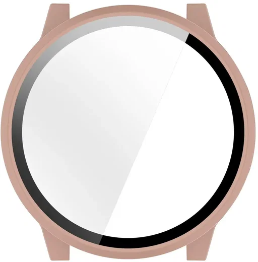 Garmim Venu 4 45MM Hoesje - Bumper Case Hard Plastic met Tempered Glass - Roze afbeelding 4