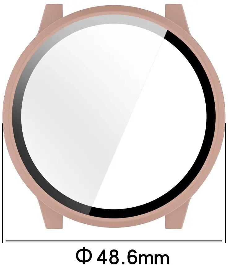 Garmim Venu 4 45MM Hoesje - Bumper Case Hard Plastic met Tempered Glass - Roze afbeelding 7