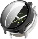 Garmin Venu 4 45MM Hoesje - Bumper Case Hard Plastic met Tempered Glass - Zwart