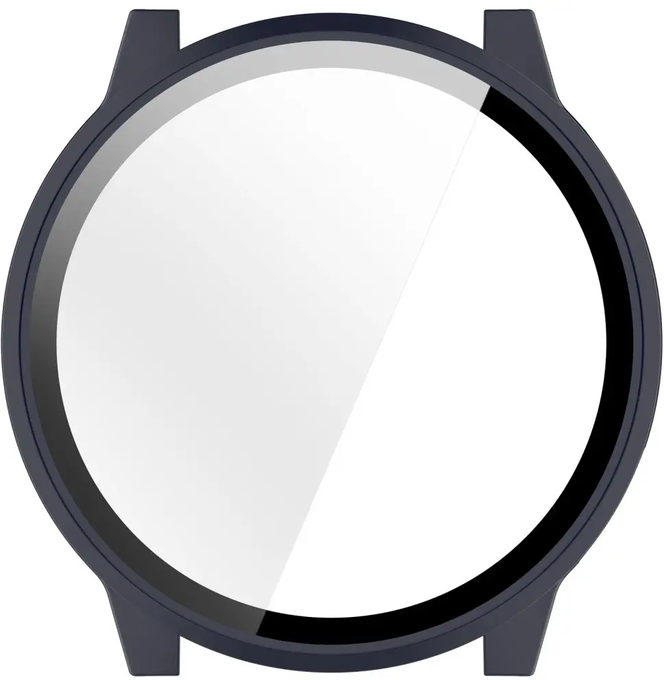 Garmin Venu 4 45MM Hoesje - Bumper Case Hard Plastic met Tempered Glass - Blauw afbeelding 4