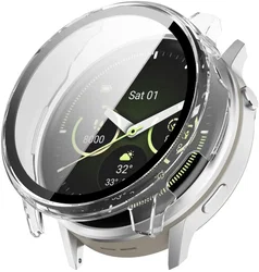 Garmin Venu 4 45MM Hoesje - Bumper Case Hard Plastic met Tempered Glass - Clear afbeelding