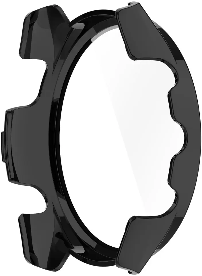 Garmin Forerunner 165 Hoesje - Bumper Case Hard Plastic Tempered Glass - Zwart afbeelding 4