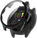 Garmin Forerunner 165 Hoesje - Bumper Case Hard Plastic Tempered Glass - Zwart
