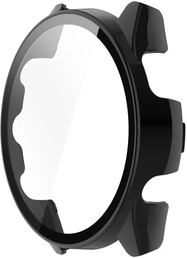 Garmin Forerunner 165 Hoesje - Bumper Case Hard Plastic Tempered Glass - Zwart afbeelding 3