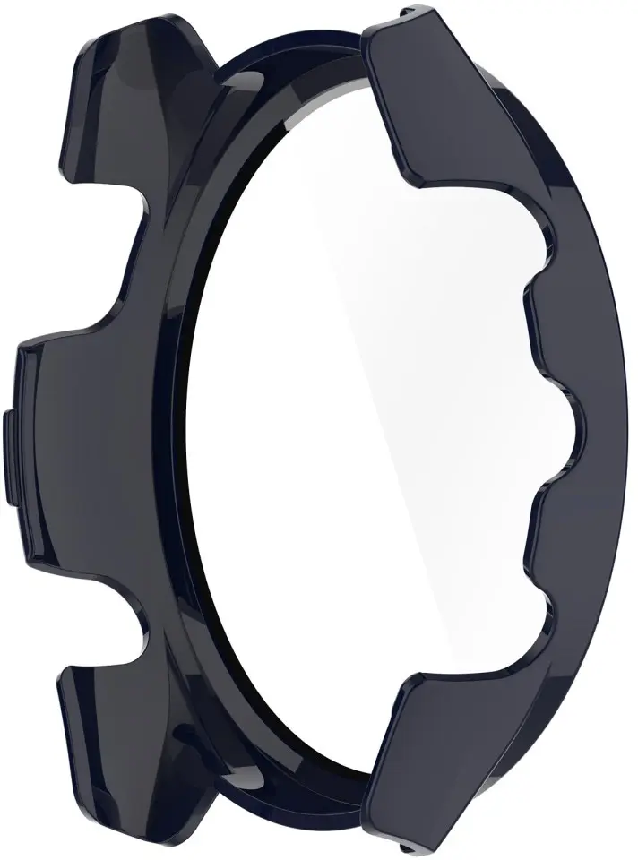 Garmin Forerunner 165 Hoesje - Bumper Case Hard Plastic Tempered Glass - Blauw afbeelding 4