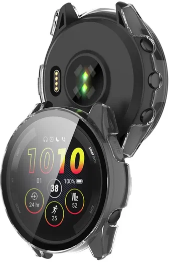 Garmin Forerunner 165 Hoesje - Bumper Case Hard Plastic Tempered Glass - Clear afbeelding 7