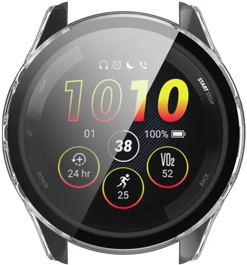 Garmin Forerunner 165 Hoesje - Bumper Case Hard Plastic Tempered Glass - Clear afbeelding 5