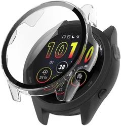 Garmin Forerunner 165 Hoesje - Bumper Case Hard Plastic Tempered Glass - Clear afbeelding