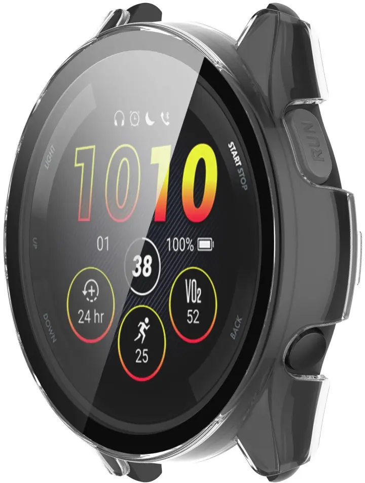 Garmin Forerunner 165 Hoesje - Bumper Case Hard Plastic Tempered Glass - Clear afbeelding 2