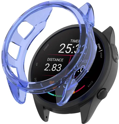 Garmin Forerunner 165 Hoesje - TPU Bumper Case - Transparant Blauw afbeelding 1