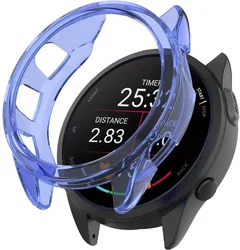 Garmin Forerunner 165 Hoesje - TPU Bumper Case - Transparant Blauw afbeelding