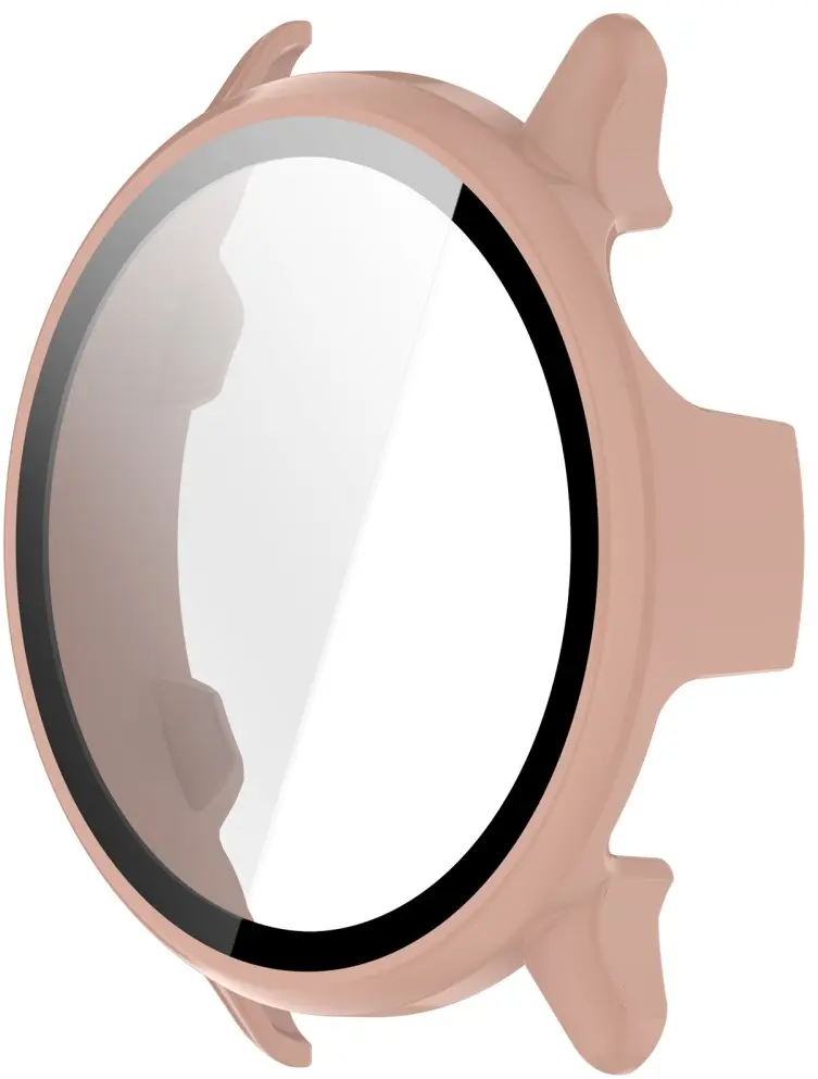 Garmin Vivoactive 6 Hoesje - Bumper Case Hard Plastic met Tempered Glass - Roze afbeelding 2