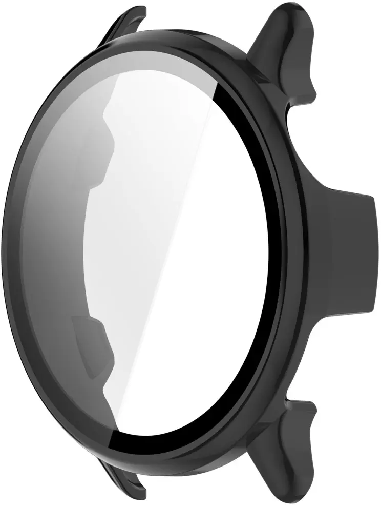 Garmin Vivoactive 6 Hoesje - Bumper Case Hard Plastic met Tempered Glass - Zwart afbeelding 2