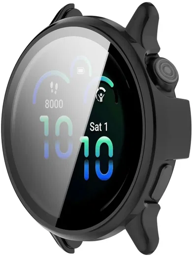 Garmin Vivoactive 6 Hoesje - Bumper Case Hard Plastic met Tempered Glass - Zwart afbeelding 5